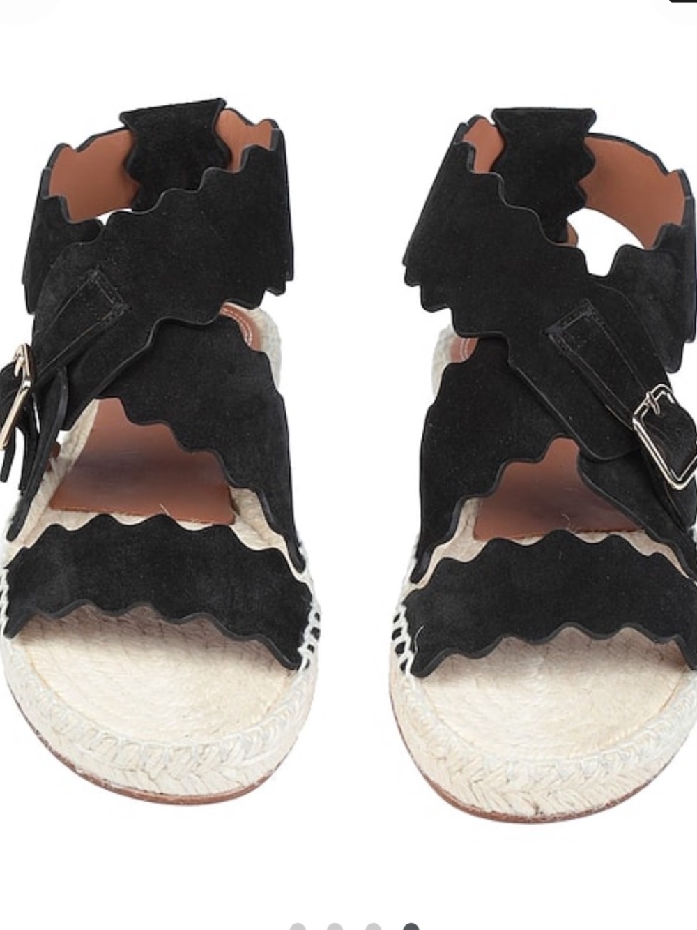 New Chloe black suede espadrille sandals- size 36/6